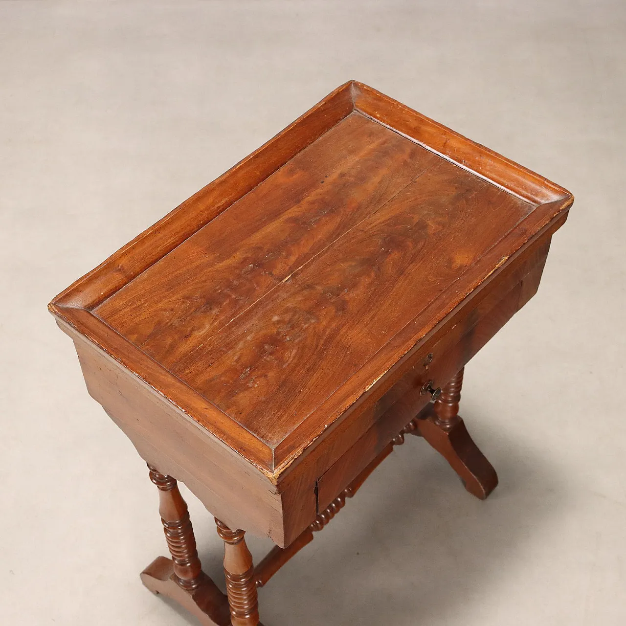 Tavolo da lavoro in mogano, fine '800 10