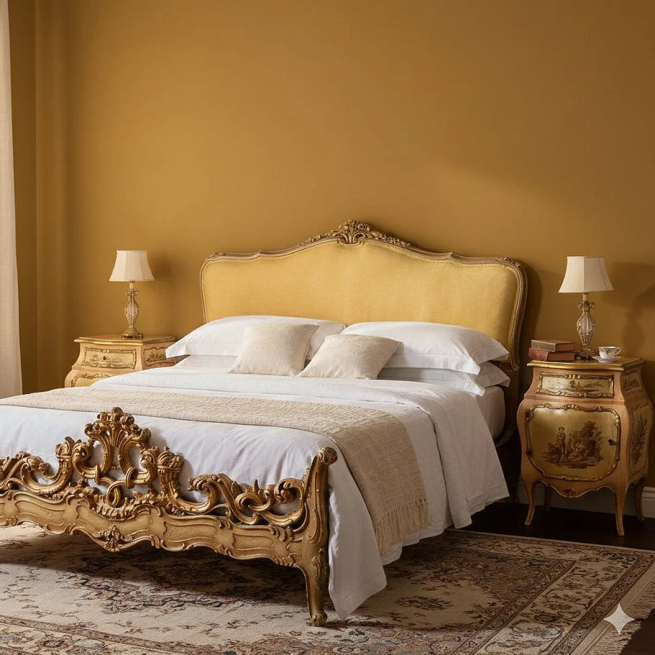 Coppia di comodini in legno, primo '900 2