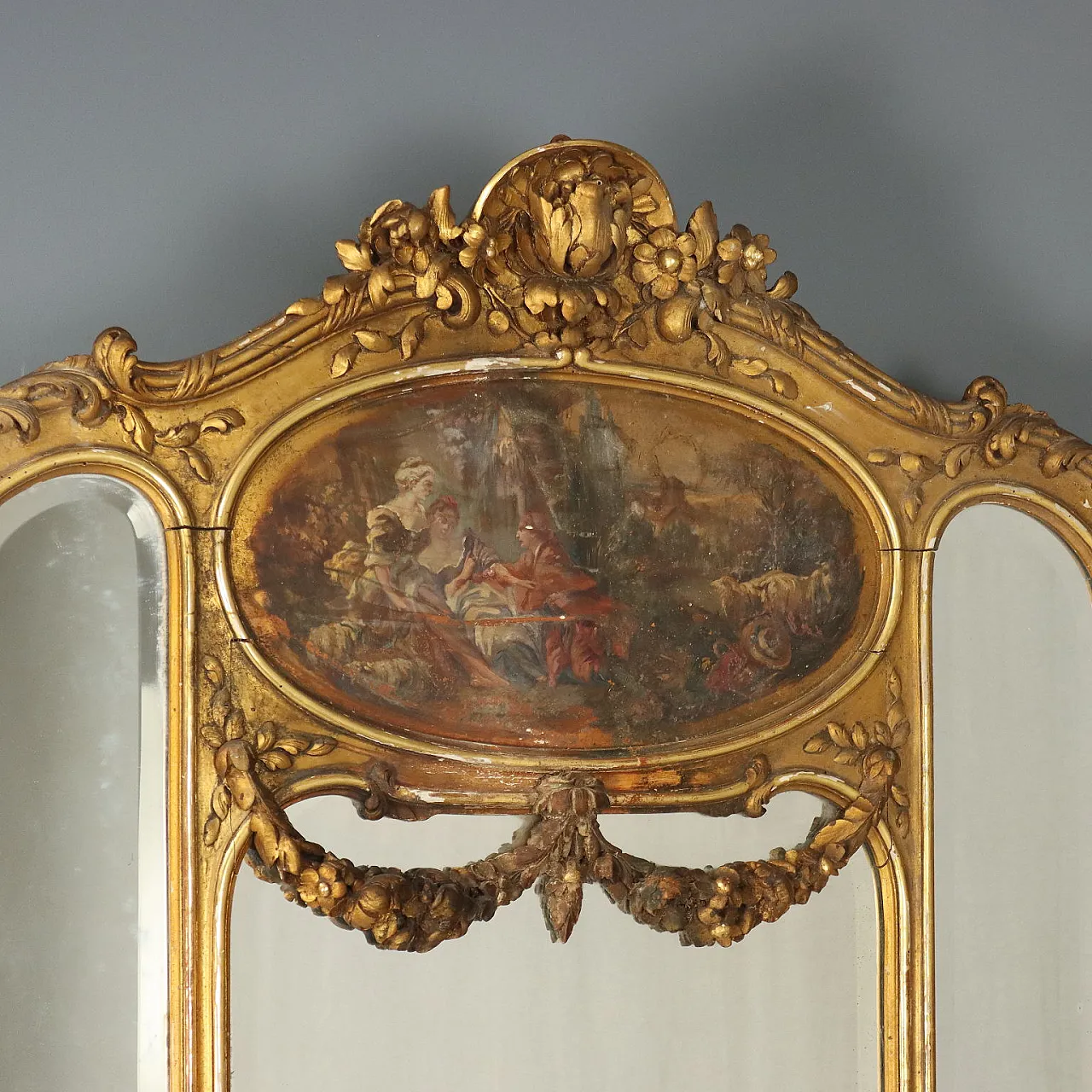 Consolle con specchiera in marmo, primo '900 3