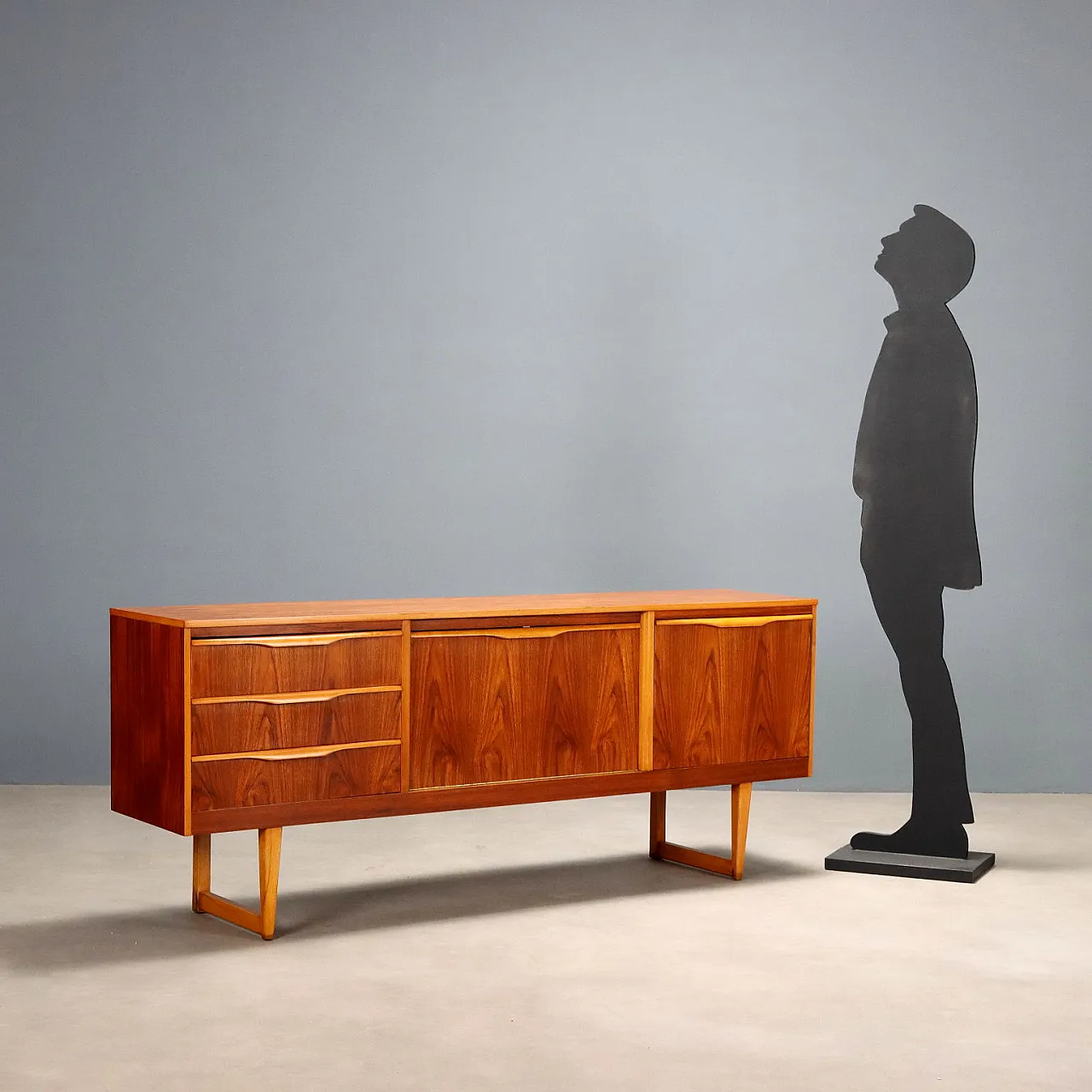 Teak veneered sideboard, 20th century 3
