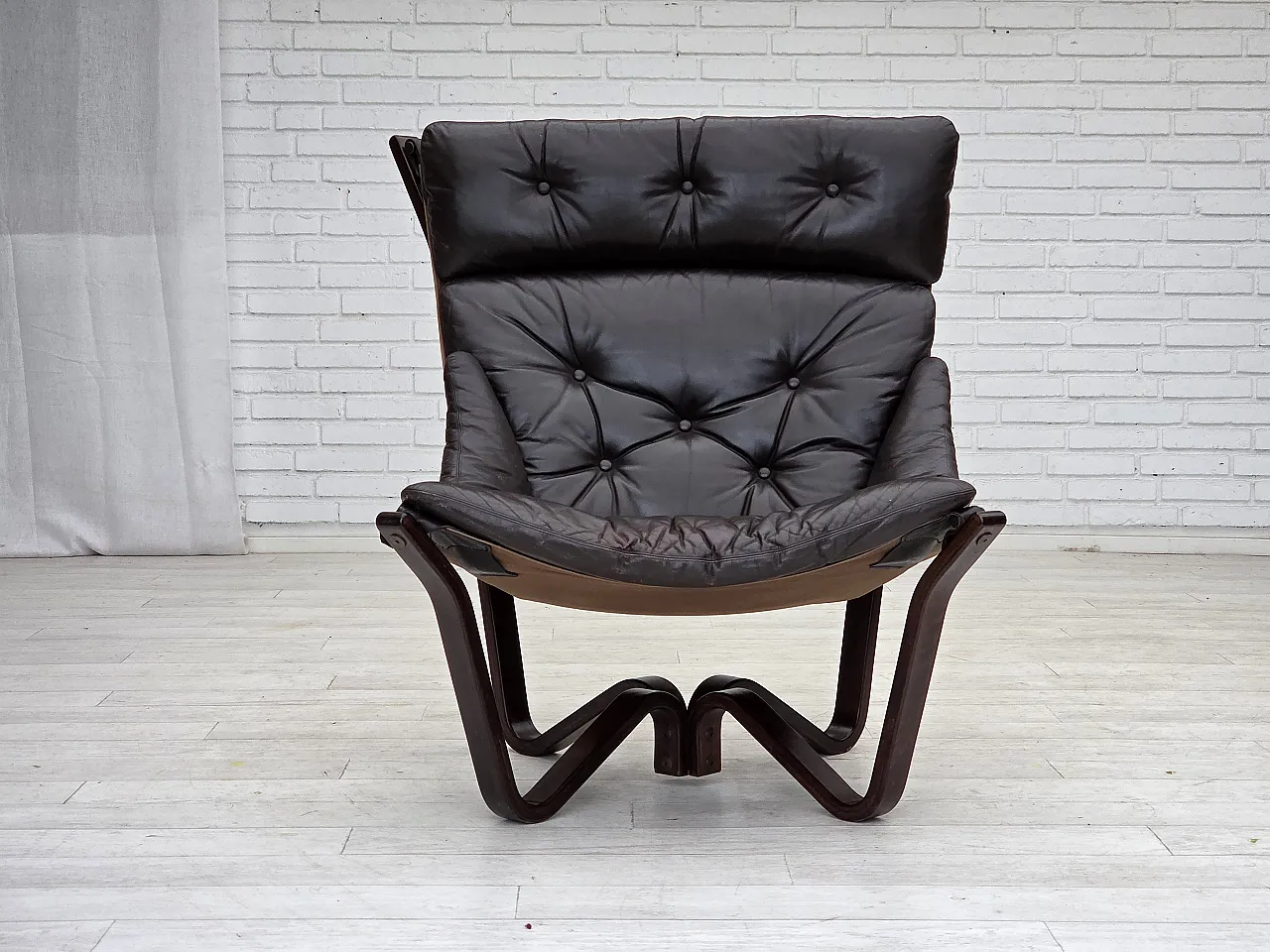 Poltrona lounge, modello Viking norvegese di Jim Myrstad, anni '70 4