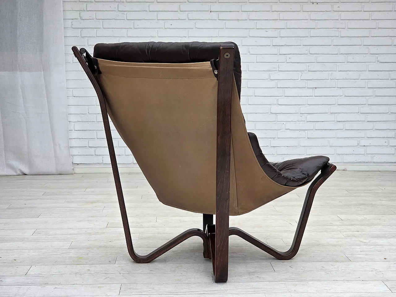 Poltrona lounge, modello Viking norvegese di Jim Myrstad, anni '70 10