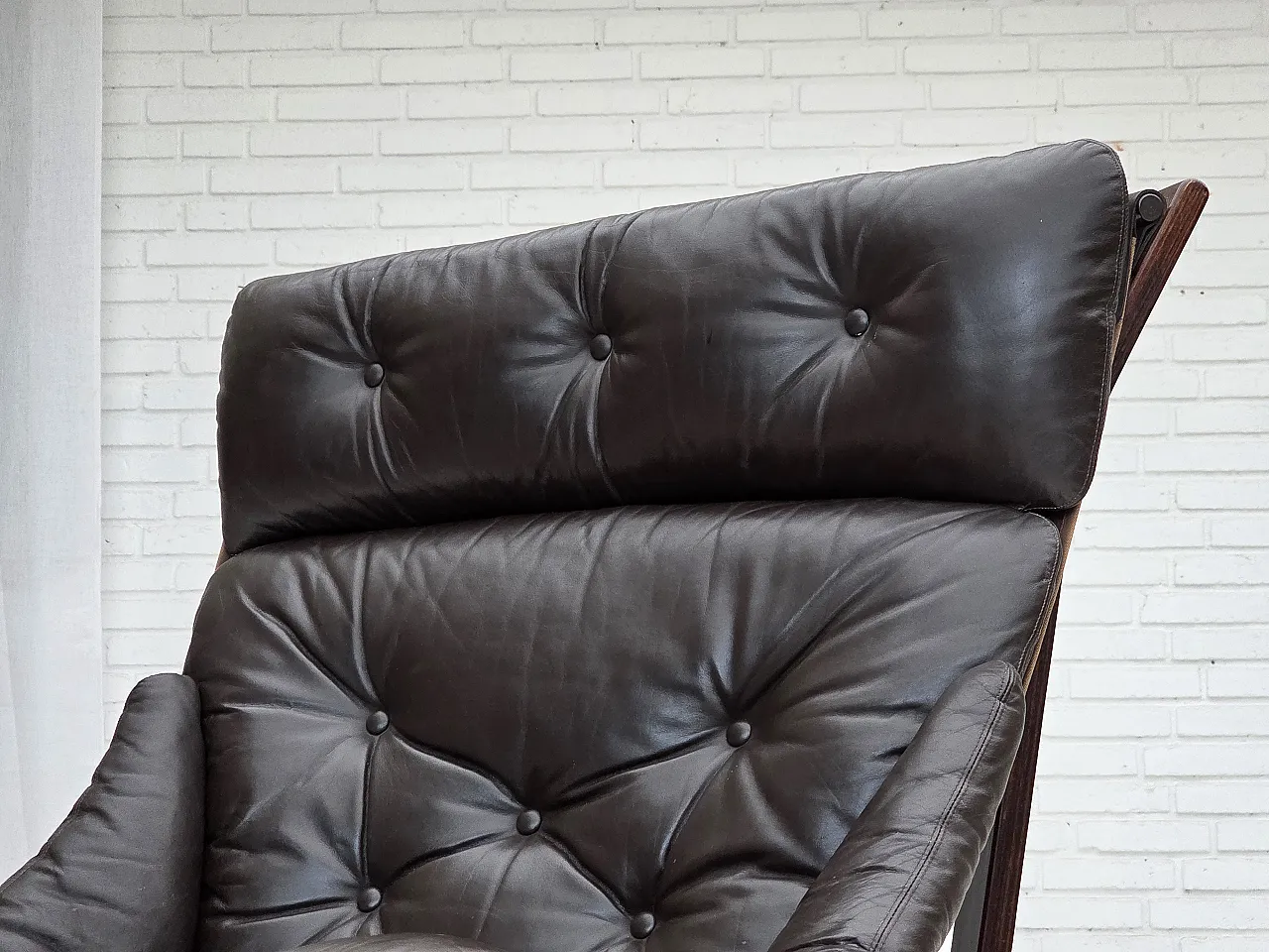 Poltrona lounge, modello Viking norvegese di Jim Myrstad, anni '70 13