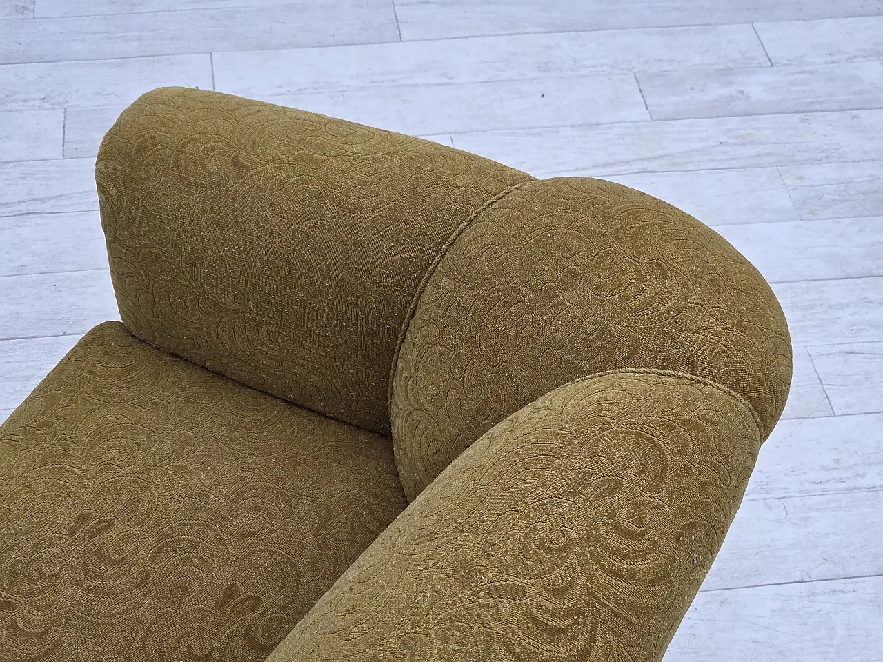 Divano danese a 2 posti, in lana verde, anni '50 13