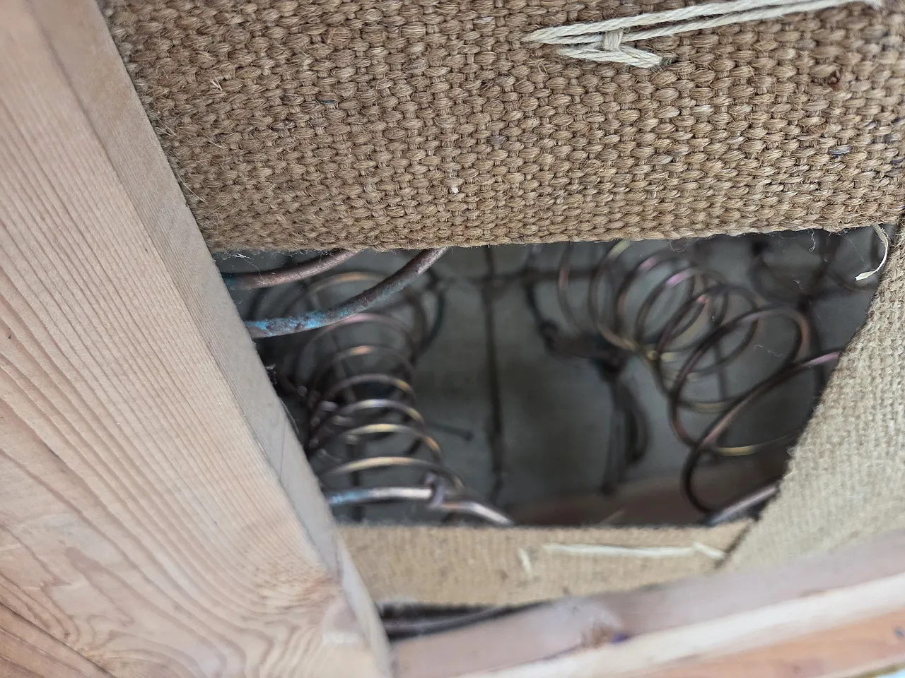 Divano danese a 2 posti, in lana verde, anni '50 19