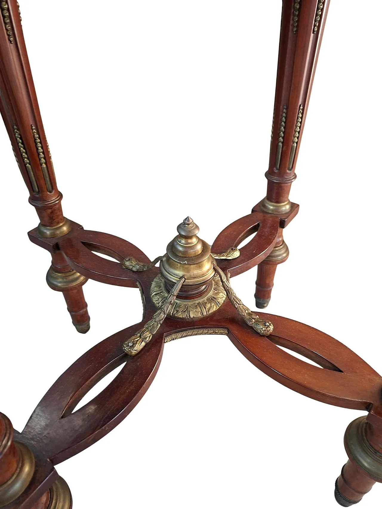 Neoclassical guéridon in mahogany and red marble, late 19th century 12