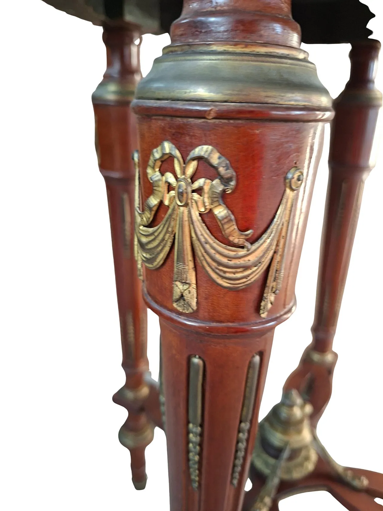 Neoclassical guéridon in mahogany and red marble, late 19th century 14