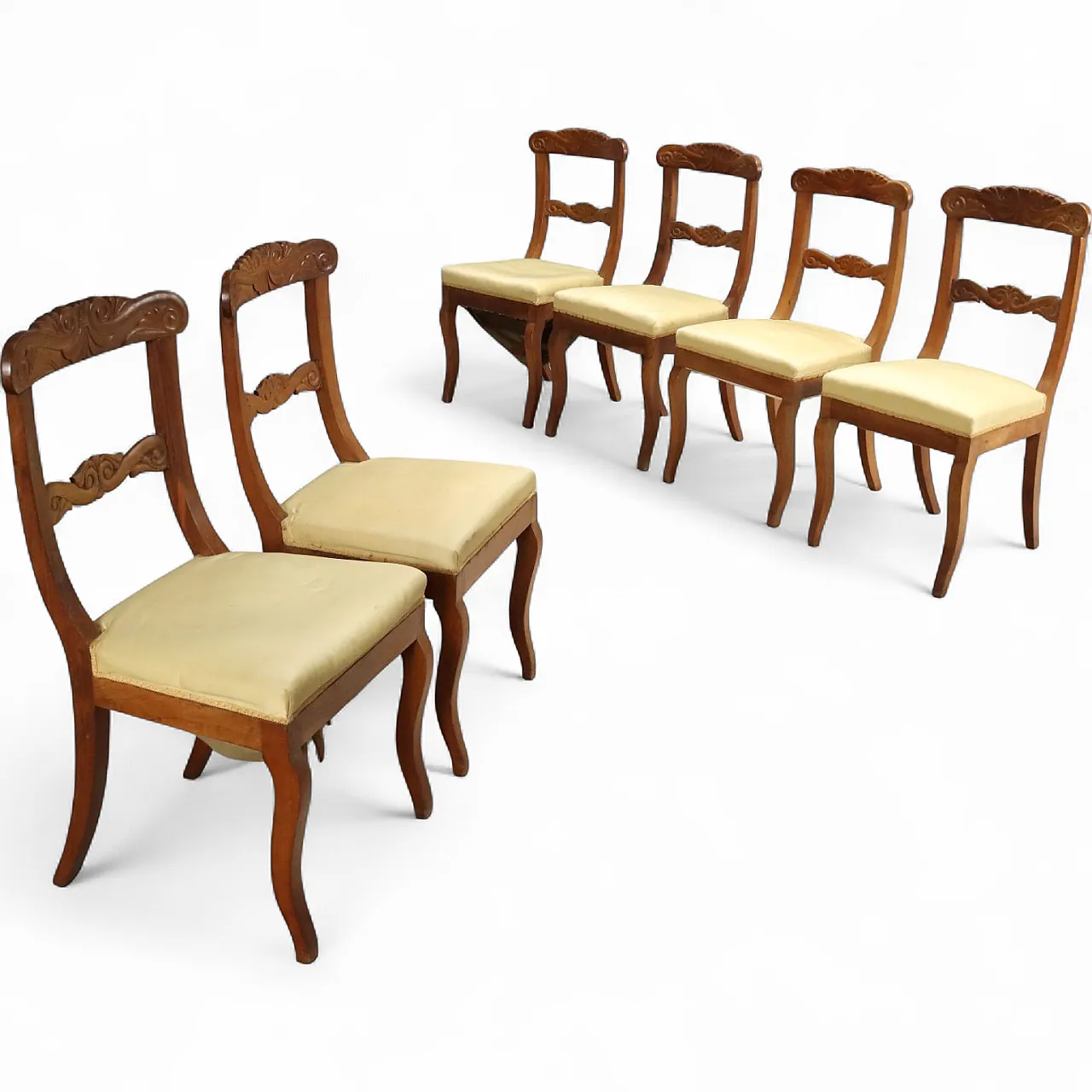 6 Sedie in noce, '800 11