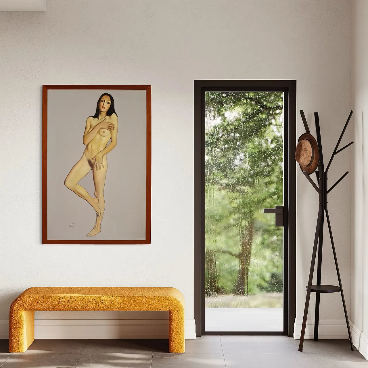 Female nude painting signed Vellani Marchi dated, 1970 3