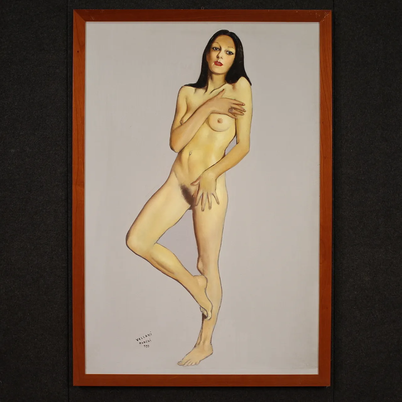Female nude painting signed Vellani Marchi dated, 1970 9