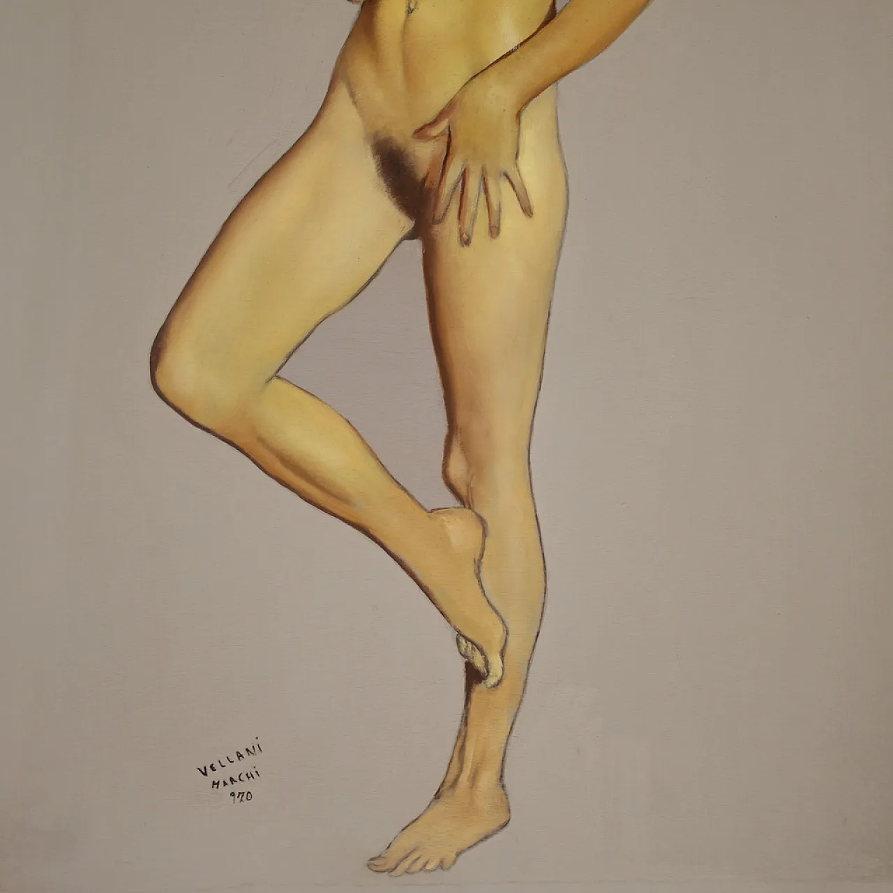 Female nude painting signed Vellani Marchi dated, 1970 11