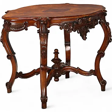 Tavolino a biscotto Luigi Filippo in noce, '800
