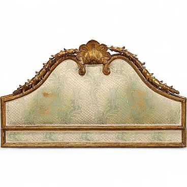 Carved wooden bed headboard, 19th century