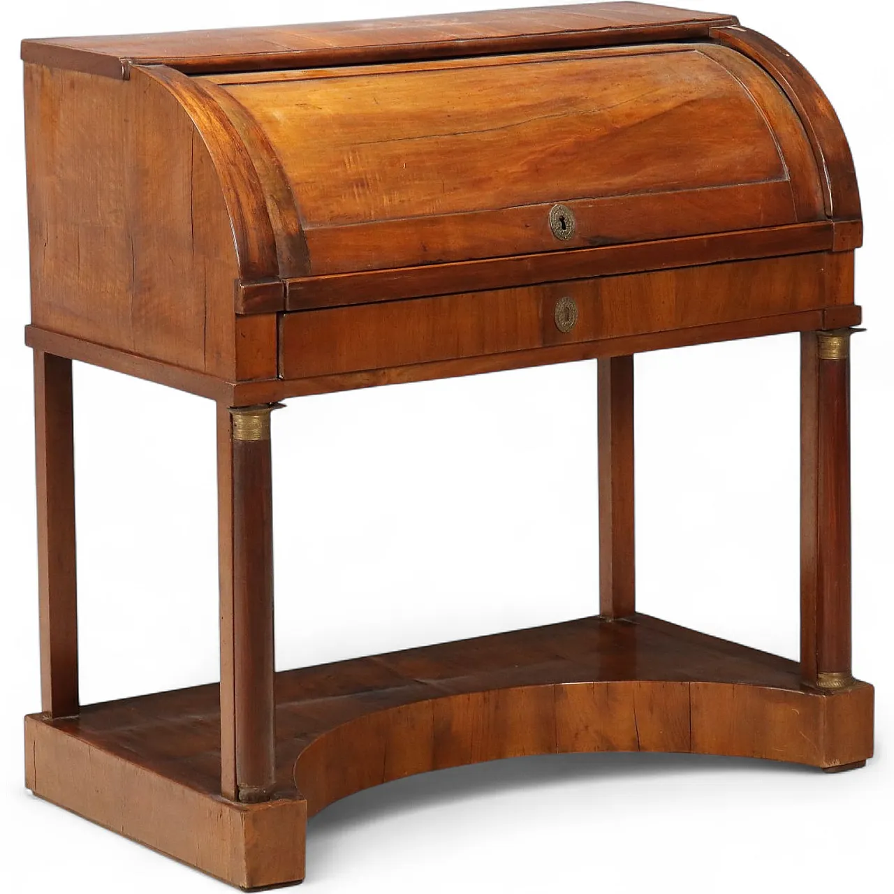 Scrivania Impero a rullo in noce, primo '800 11