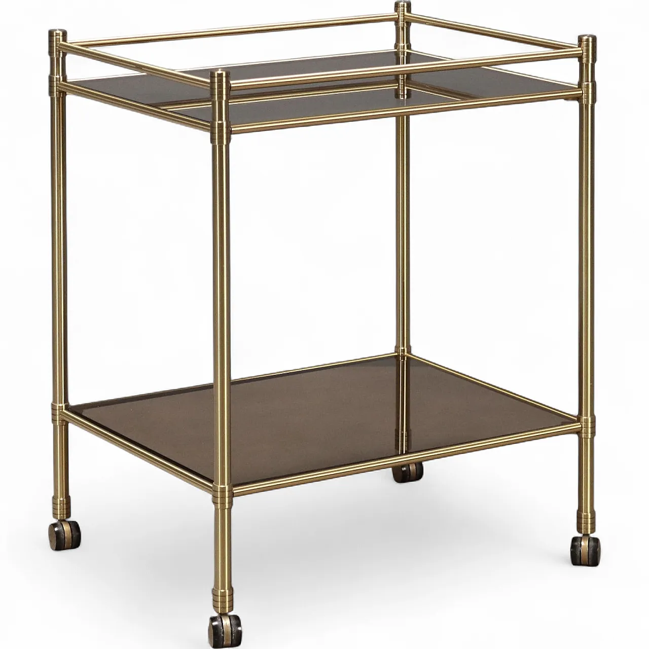 Carrello in ottone, anni '80 11