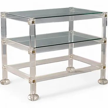 Tavolino in plexiglass, anni '80