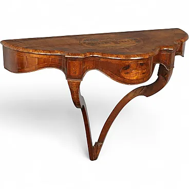 Consolle a goccia in legno di noce, '800