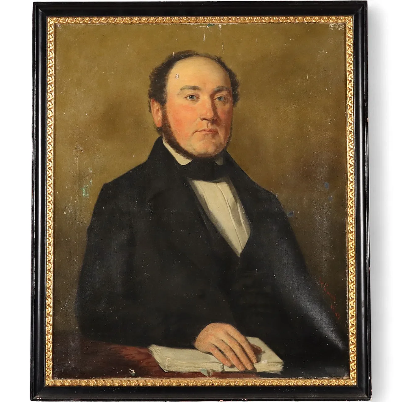 Germain Paget, Ritratto, olio su tela, '800 11