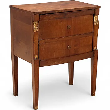 Comodino Impero in noce, '800