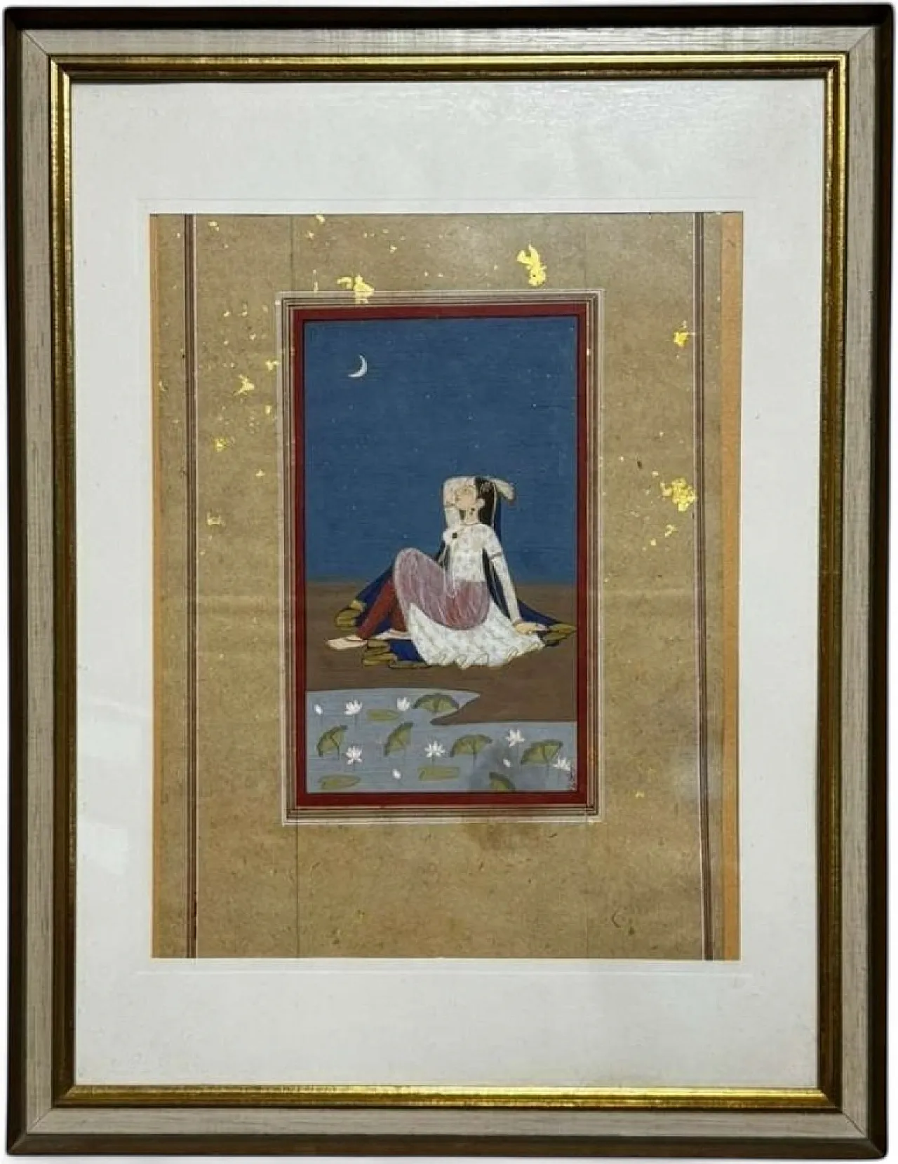Rajasthan, Nayika of Moonlight, tempera e acquerello, '800 9