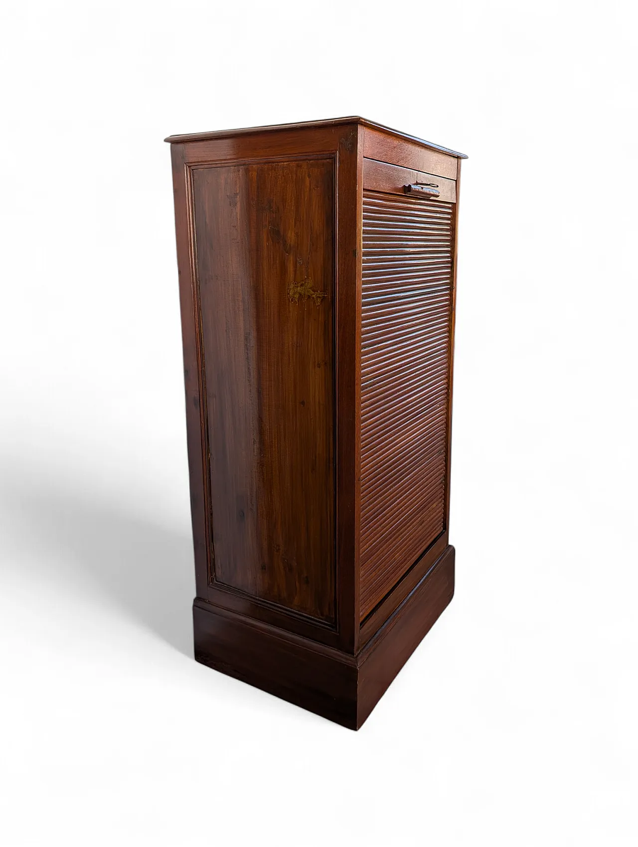 Solid wood filing cabinet with shutter, 1940s/50s 2