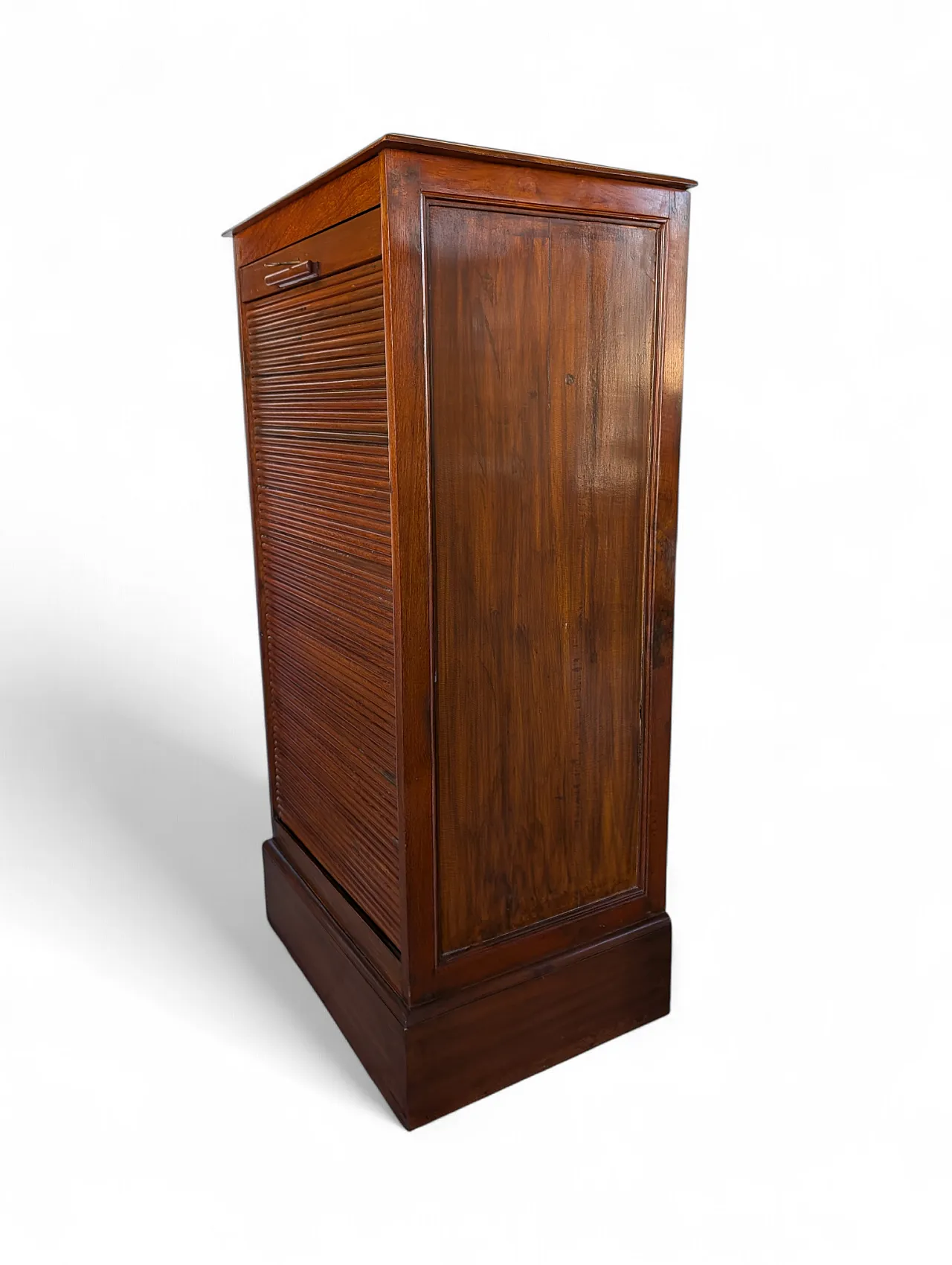 Solid wood filing cabinet with shutter, 1940s/50s 3