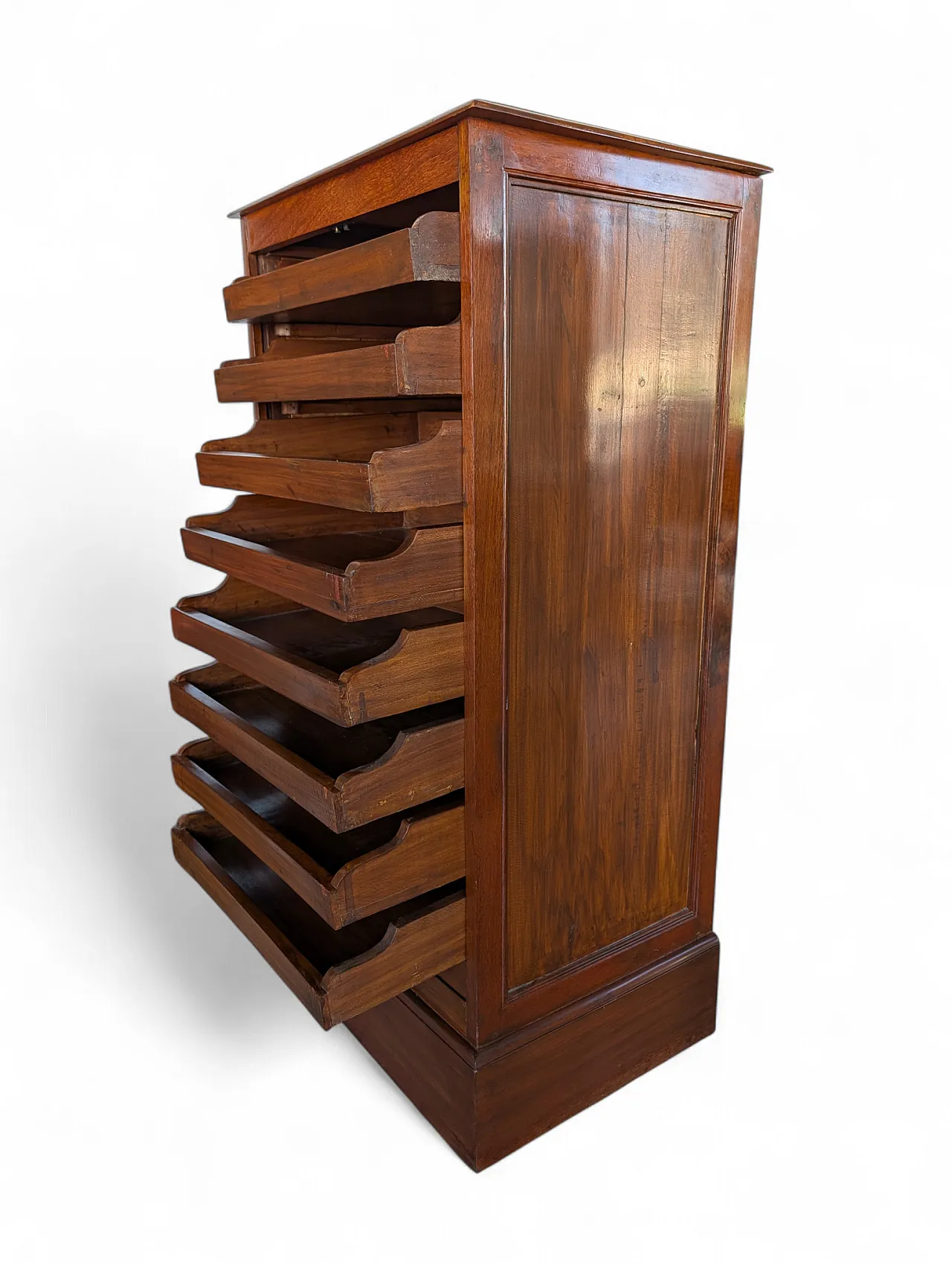 Solid wood filing cabinet with shutter, 1940s/50s 6