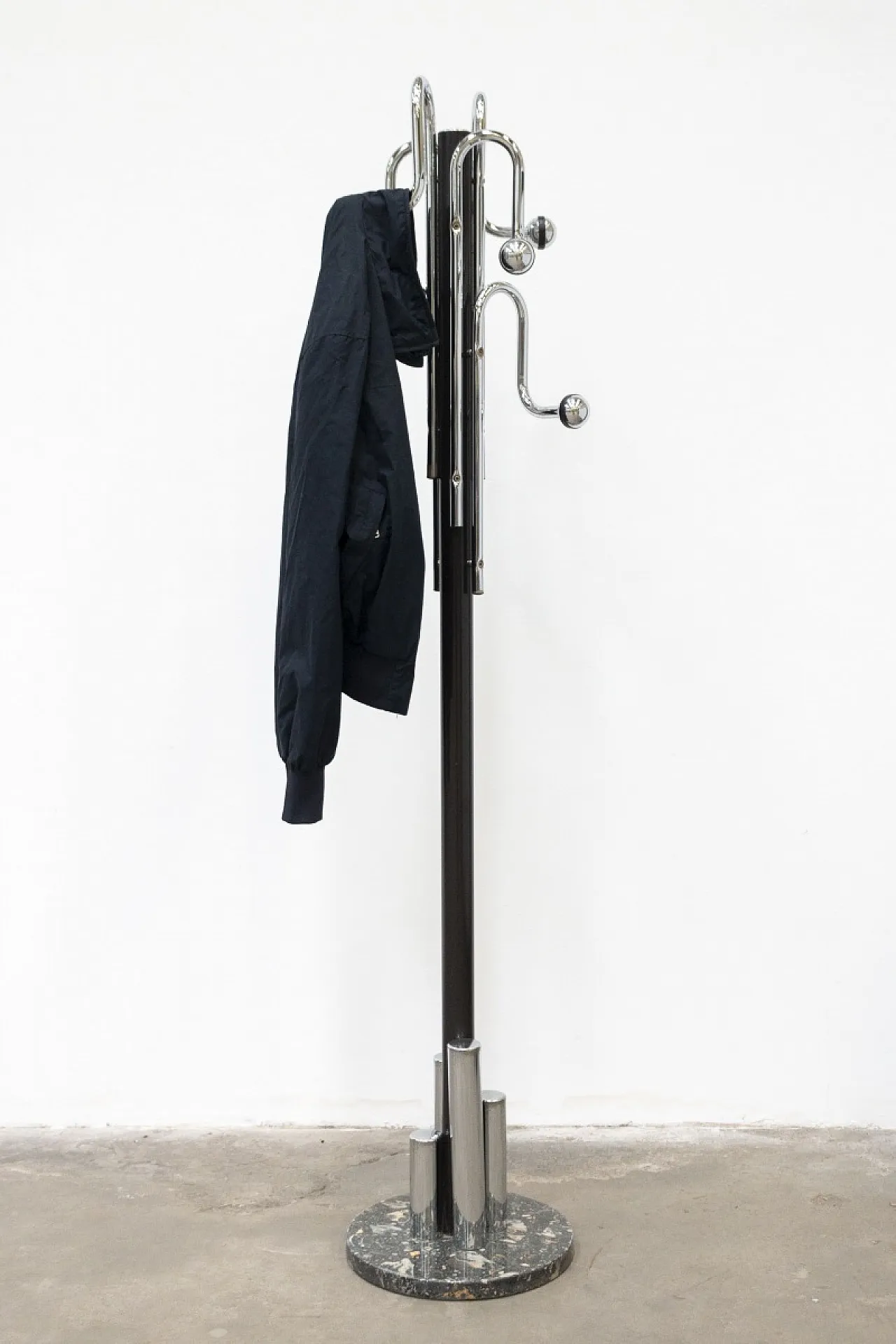 Steel and marble coat rack, 1970s 3