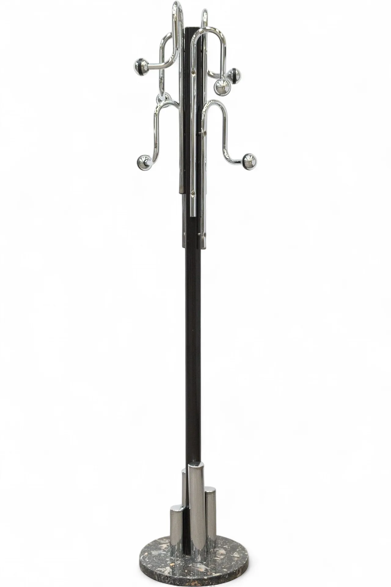 Steel and marble coat rack, 1970s 10