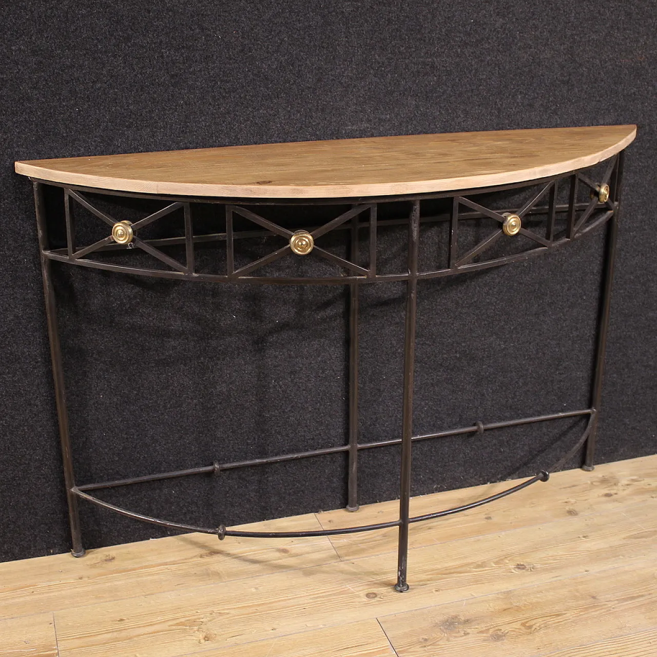 20th century French crescent console 1