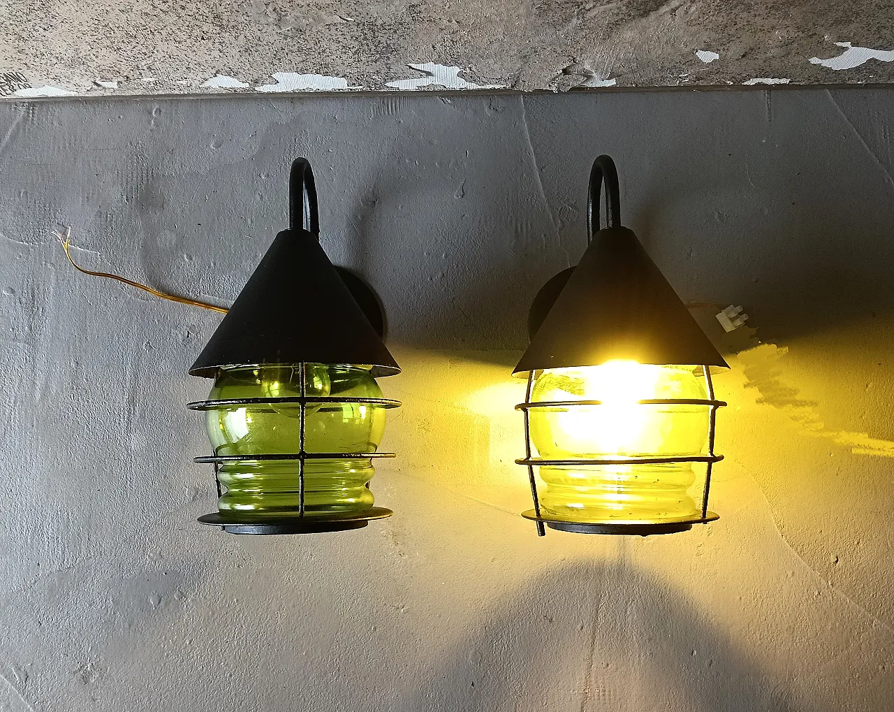 Appliques stile industrial-marina, anni '60 1