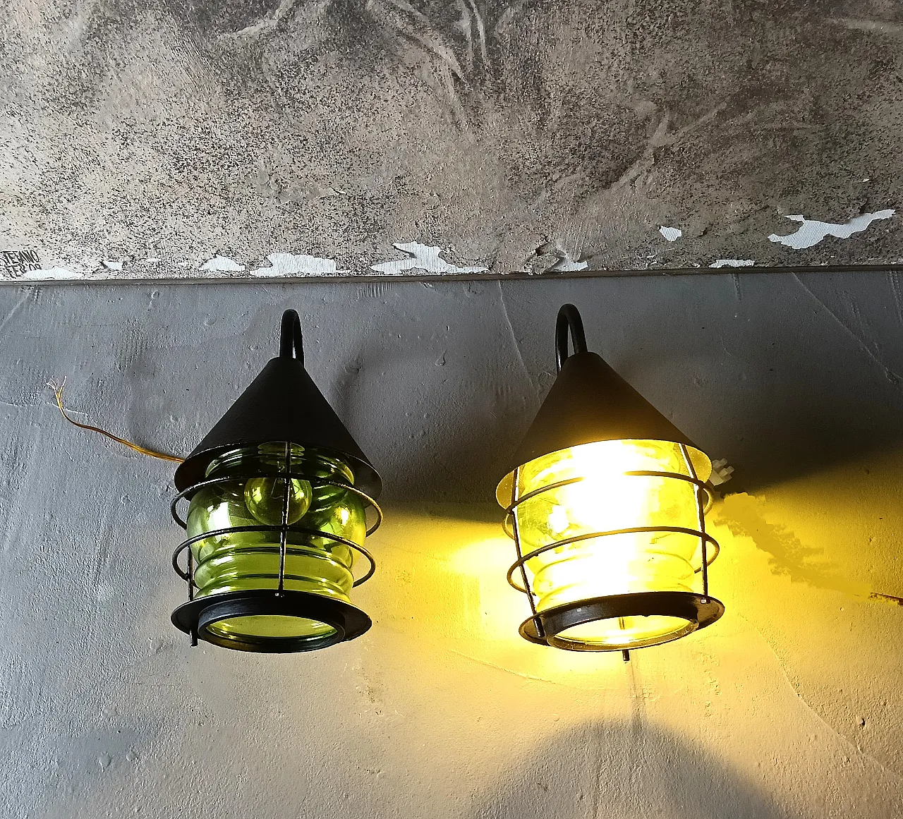 Appliques stile industrial-marina, anni '60 3