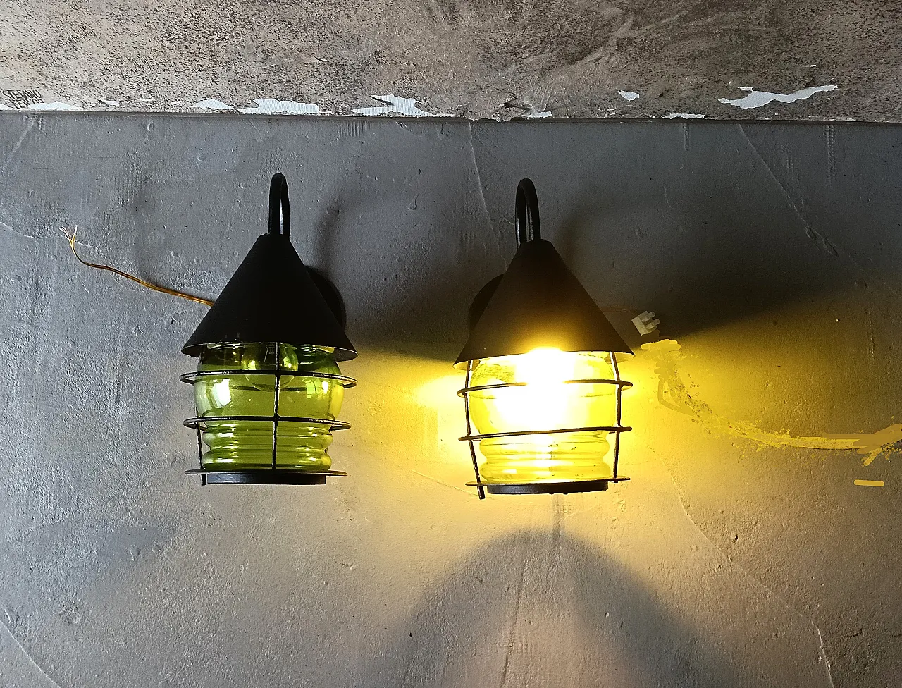 Appliques stile industrial-marina, anni '60 4