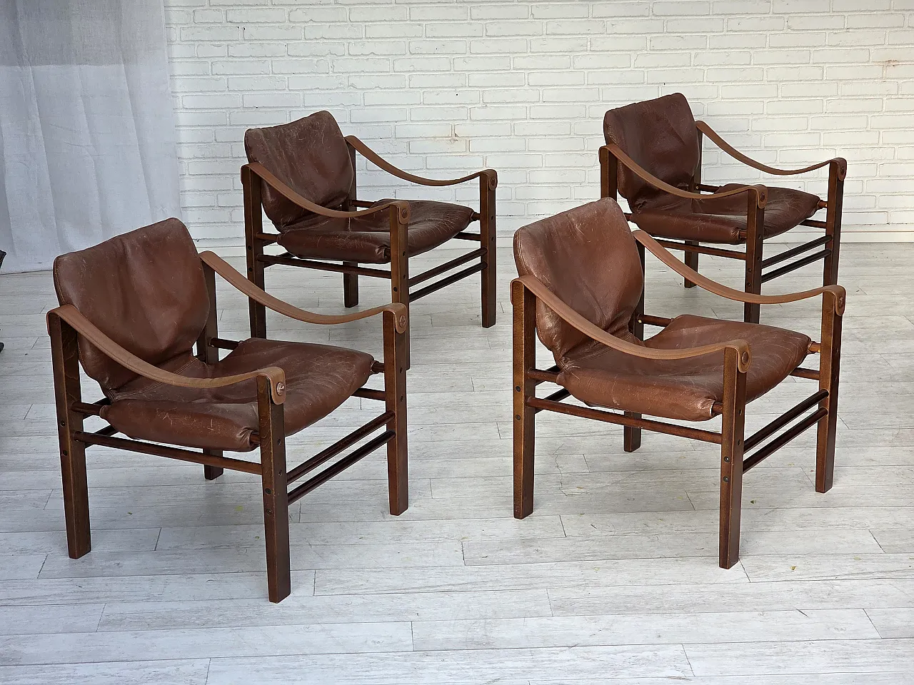 Poltrona danese modello Safari di Skippers Furniture, anni '70 4