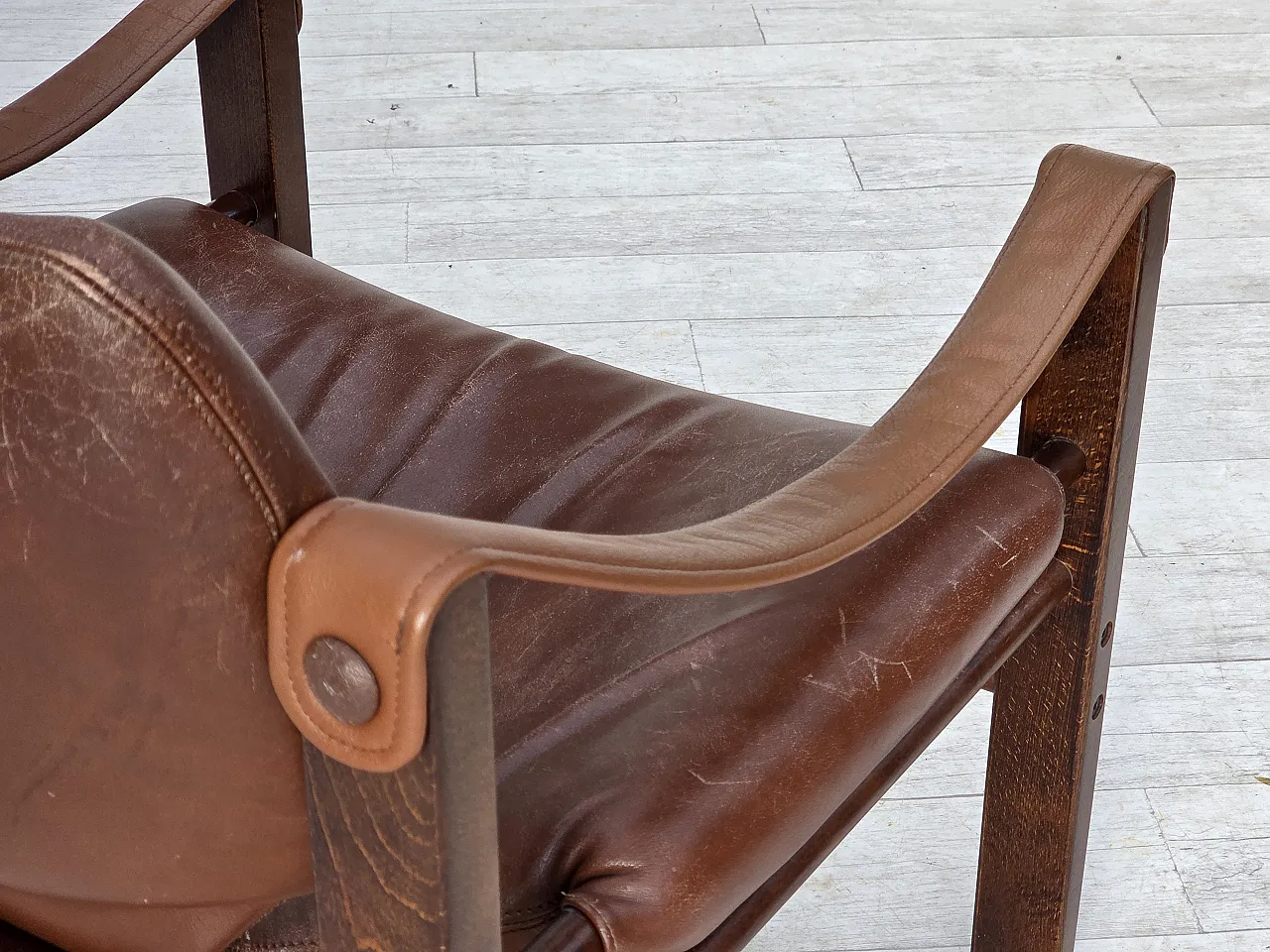 Poltrona danese modello Safari di Skippers Furniture, anni '70 12