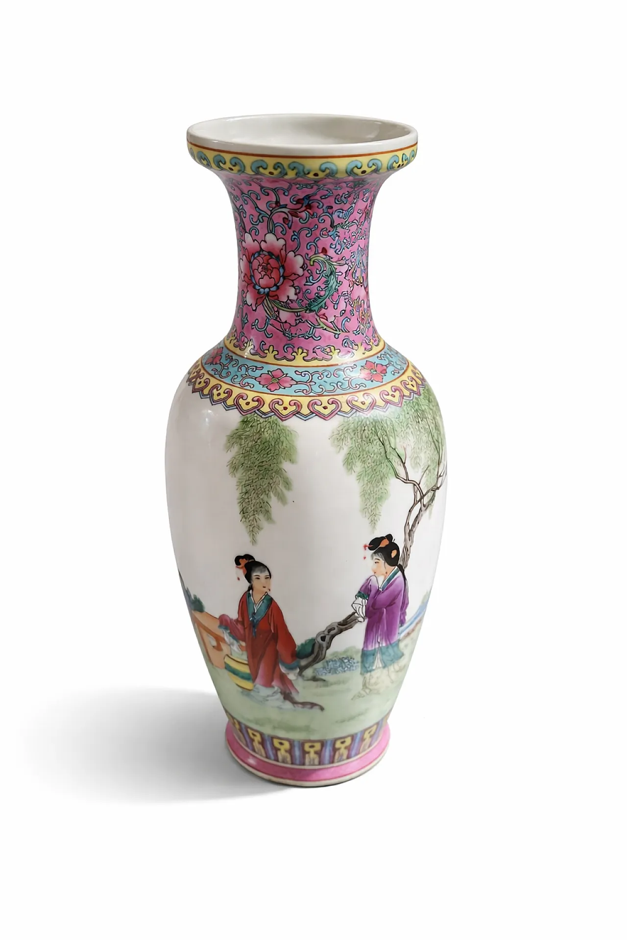 Famille Rose style Chinese porcelain vase, 1970s 7