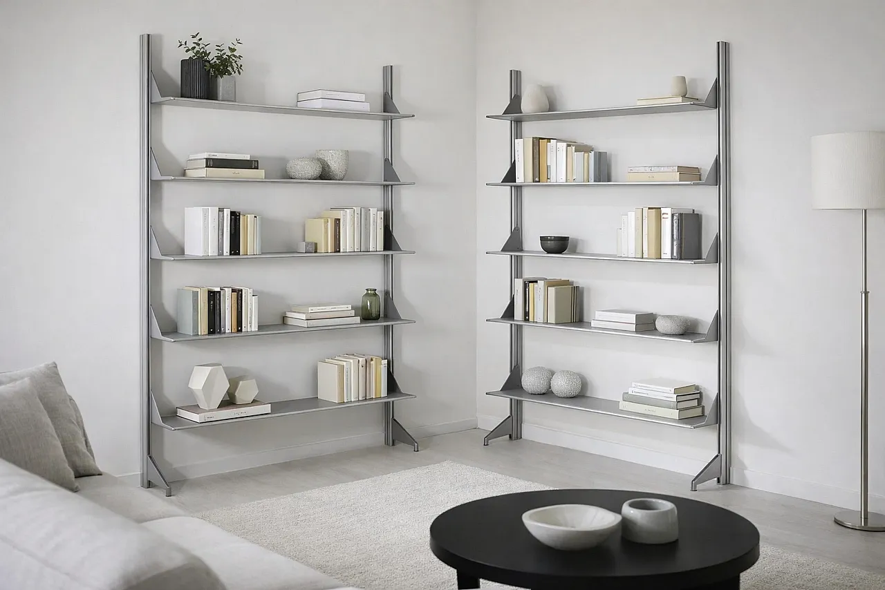 Libreria in metallo grigio postmoderna di Cappellini, '900 8