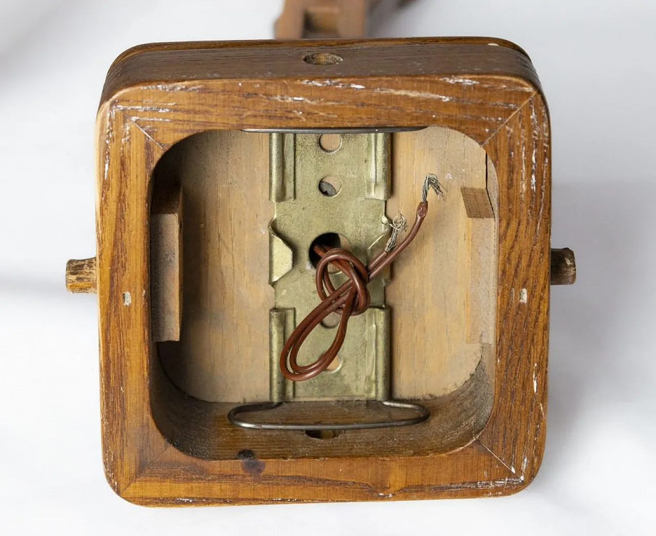 Lampada a sospensione in legno di Buonapace, anni '70 6