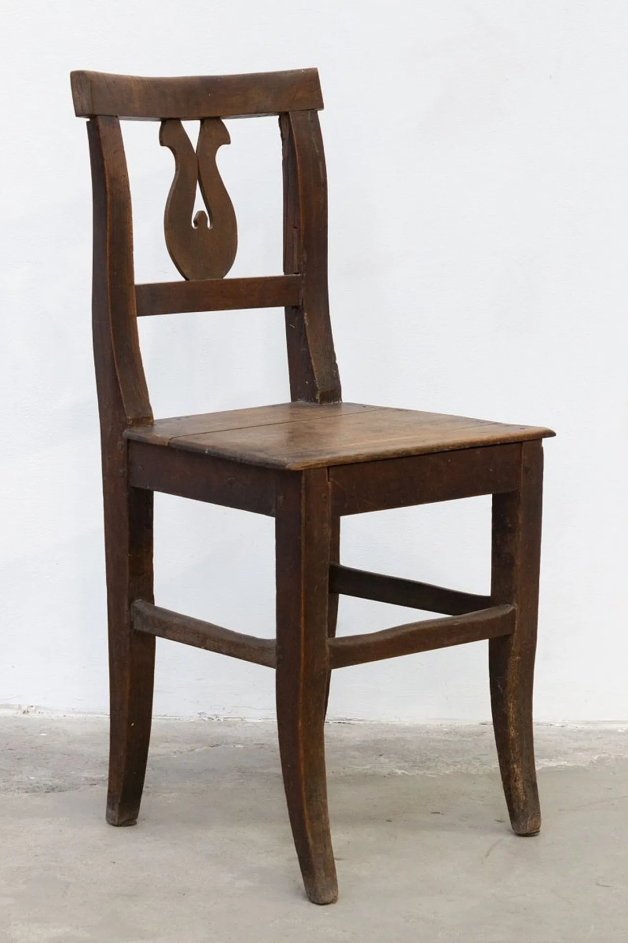 4 Rustic Lira chairs in walnut, mid-19th century 2