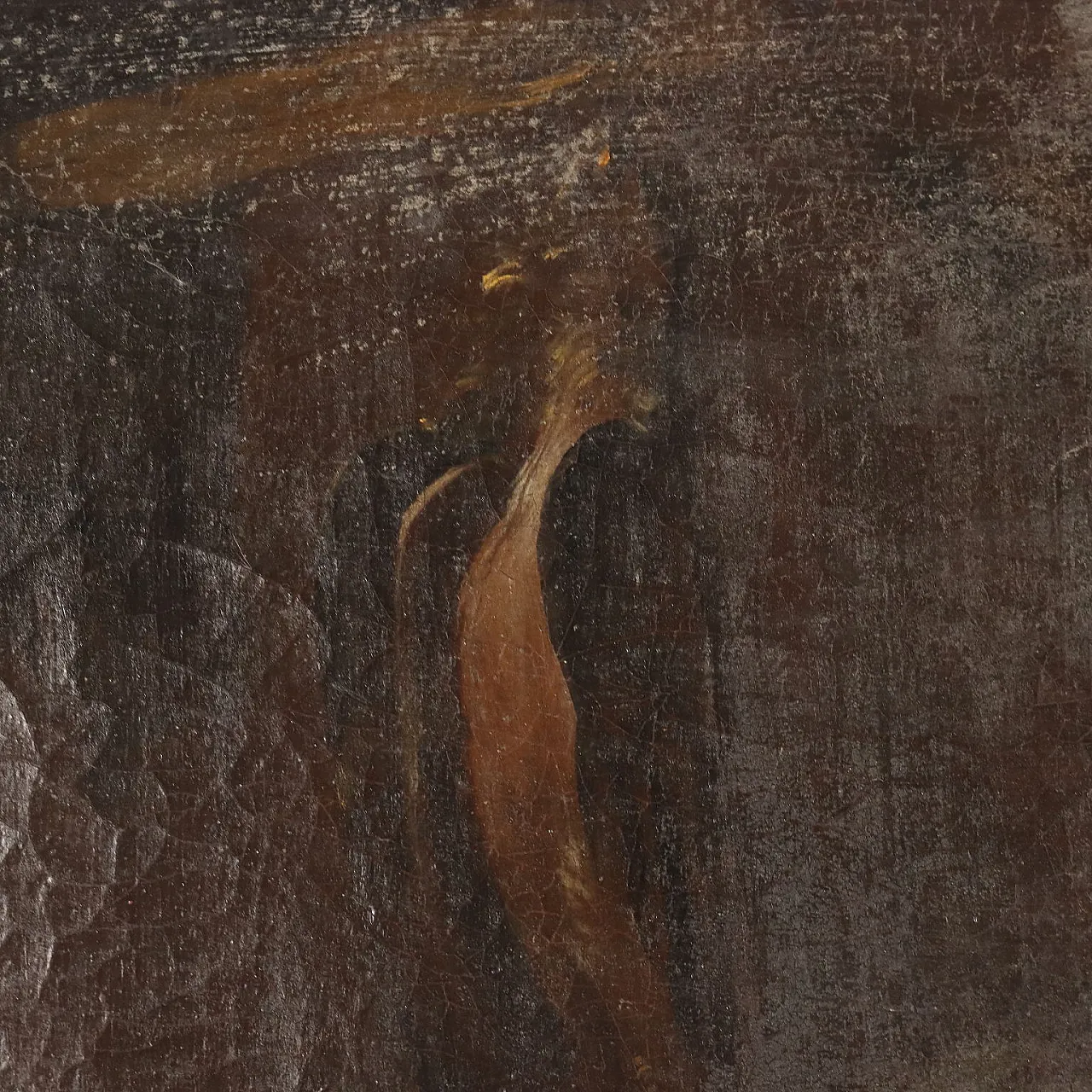 Bancarella di frutta con figura, olio su tela, '700 8