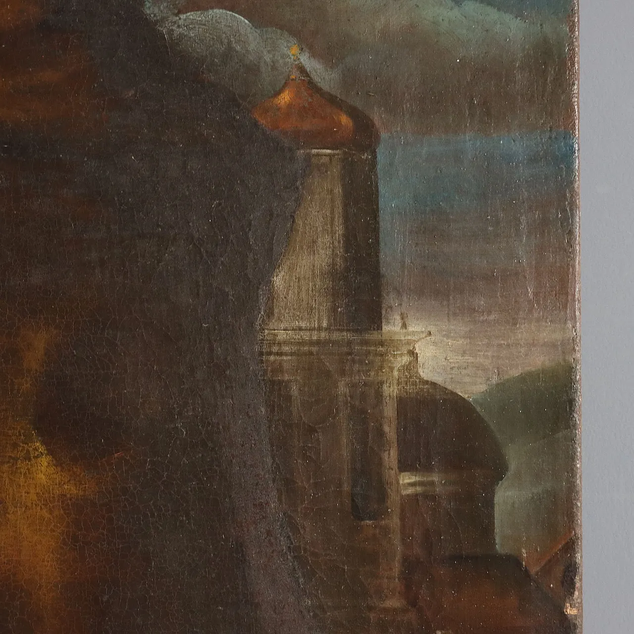 Bancarella di frutta con figura, olio su tela, '700 9