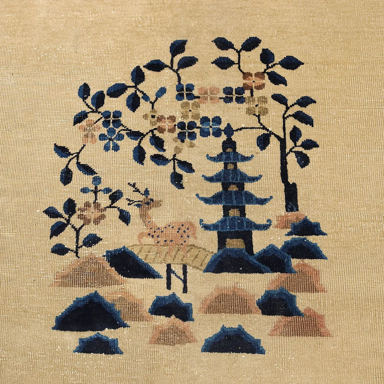 Peking rug in cotton wool with thin knot, '900 5