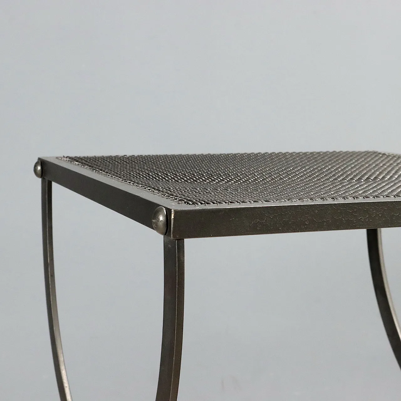 Pair of metal stools by Luigi Caccia Dominioni, 1960s 4