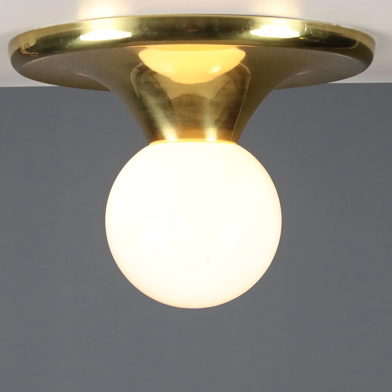 Lampada in metallo e vetro, anni '60 1