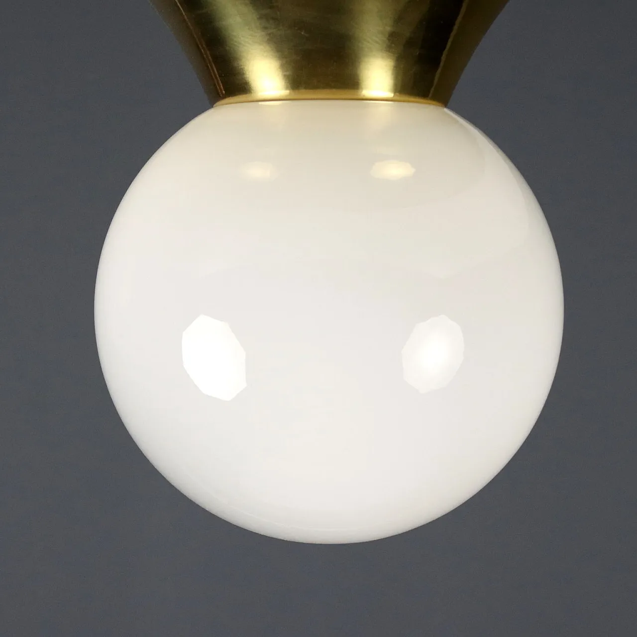 Lampada in metallo e vetro, anni '60 5