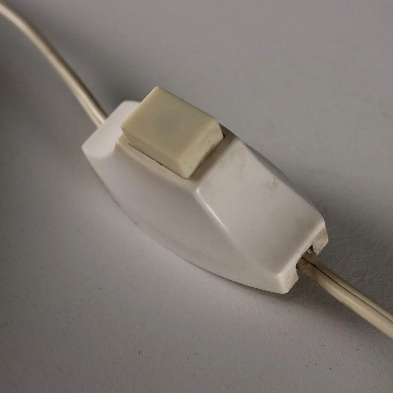 Lampada da tavolo a due luci in metallo smaltato e cromato, '900 6