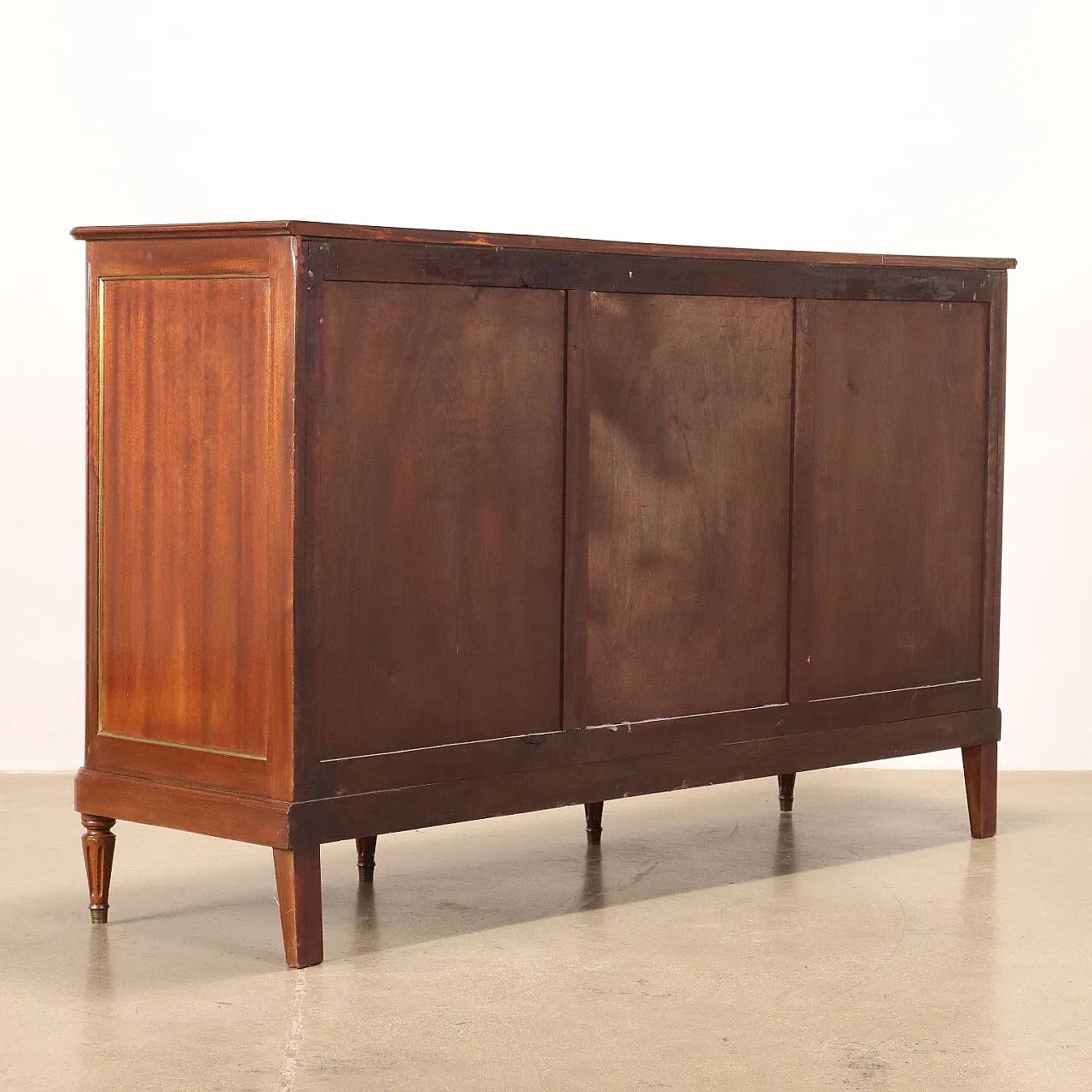 Neoclassical style wood sideboard with brass details 10