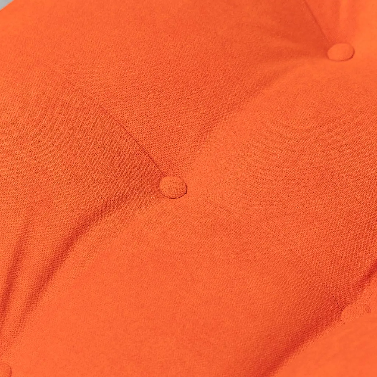 Pair of orange fabric armchairs, 1970s 5