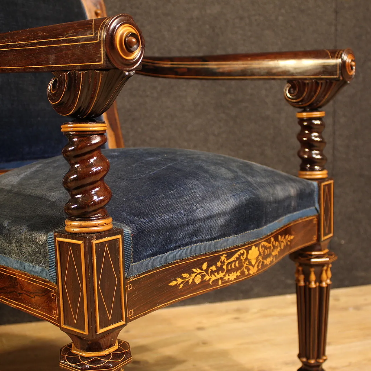 Pair of 19th century French armchairs 8