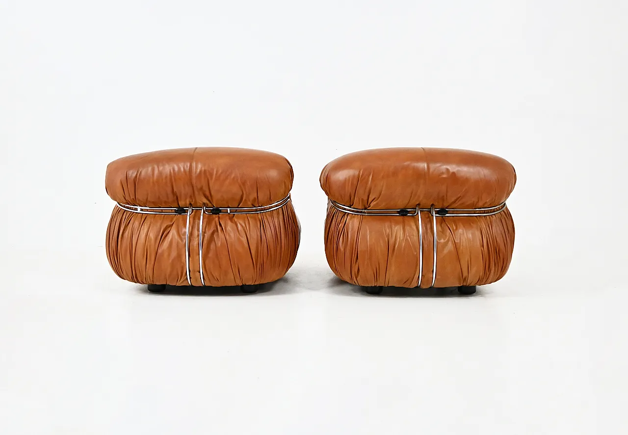 Coppia Poltrone Soriana di Afra e Tobia Scarpa per Cassina, anni '70 5